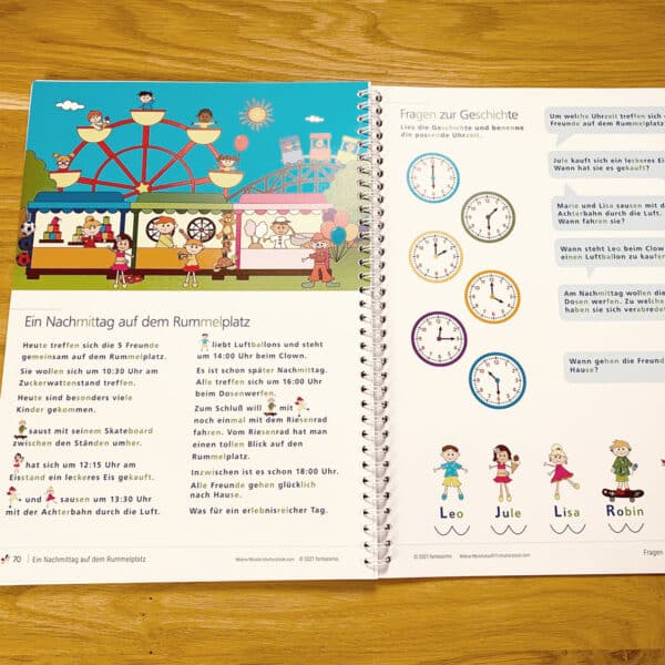 Spielerisch die Uhr lernen - Pädagogisches und therapeutisches Material - Logopädie, Ergotherapie LRS, Inklusion