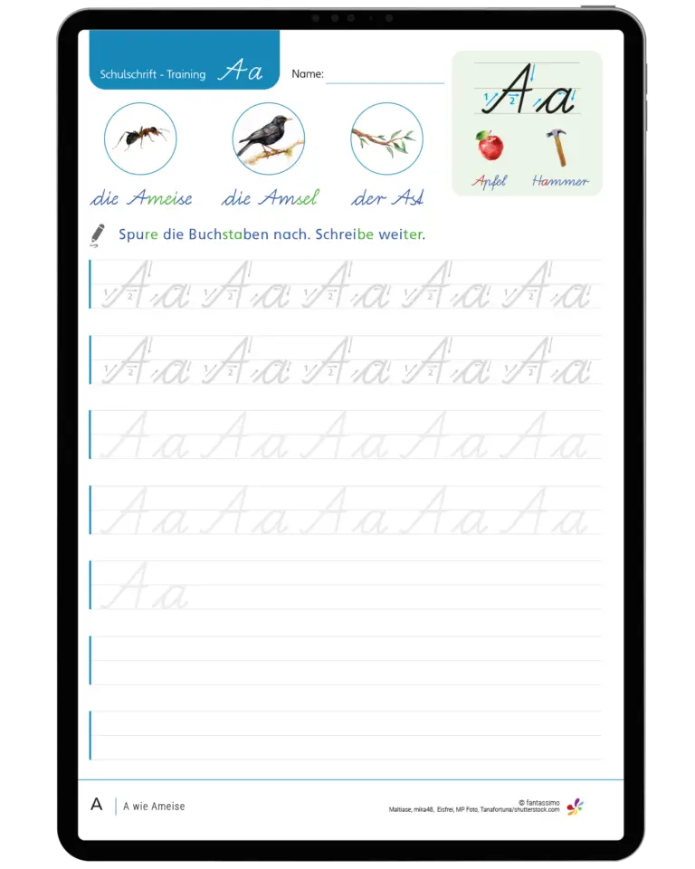 Schreiblehrgang Schulschrift - Volksschule und Grundschule
