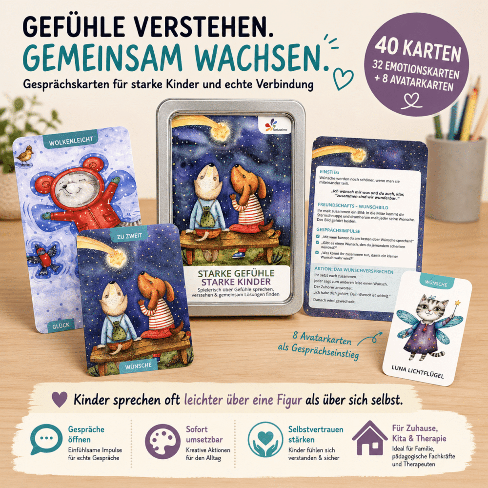 Starke Gefühle – Starke Kinder | Gefühlskarten für Kinder mit Avataren